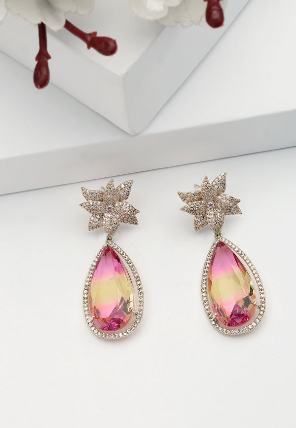 Diva Floral Tropfenohrringe