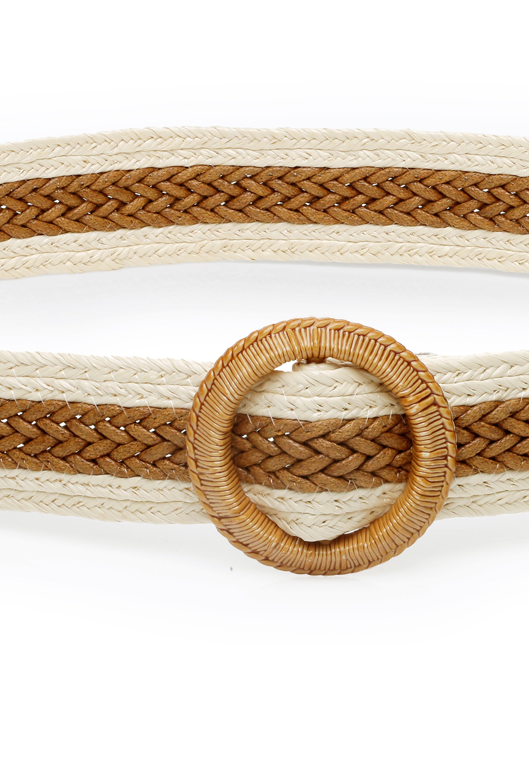 Ceinture de style à boucle ronde tissée