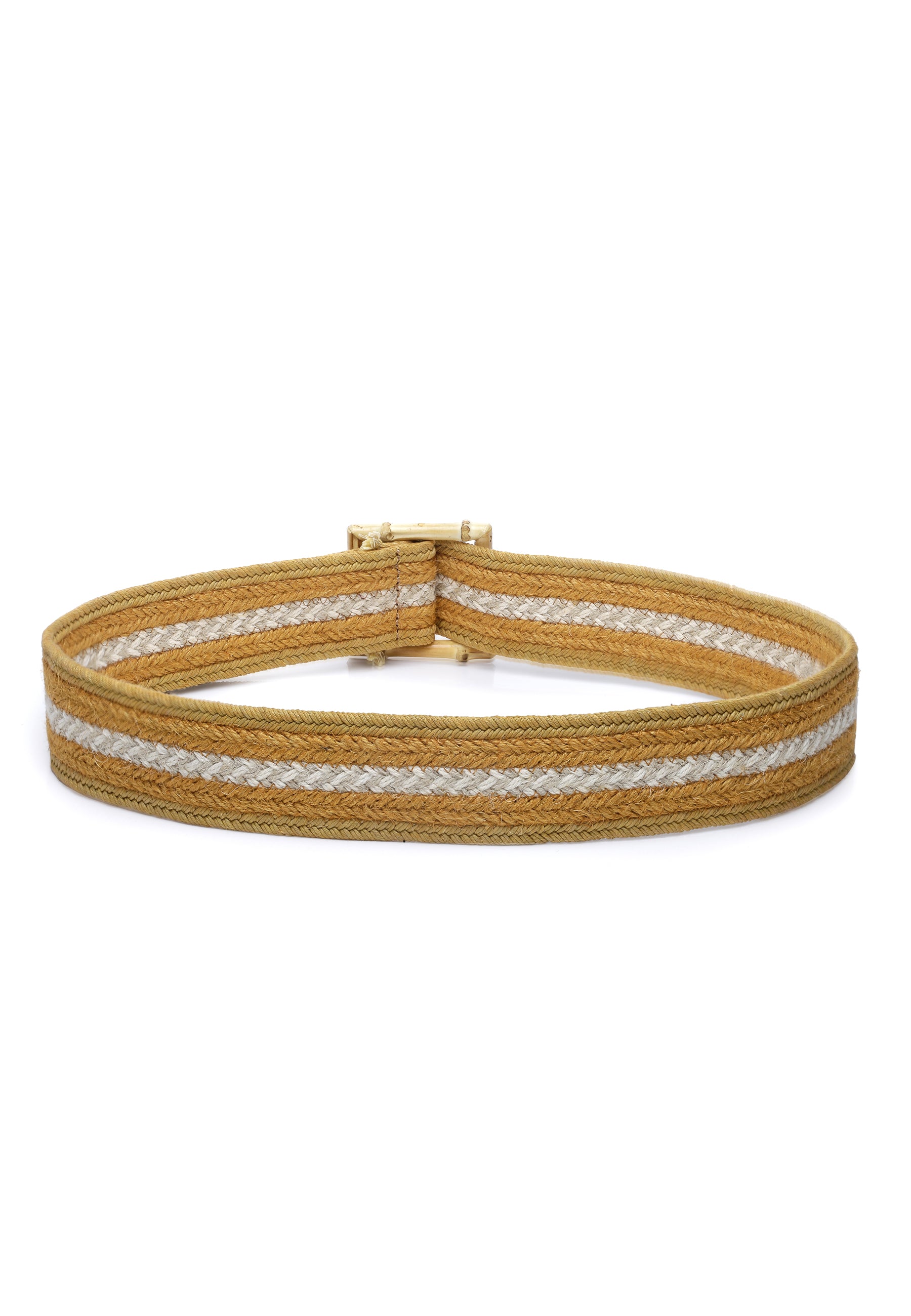 Woven Square Buckle Styling Belt