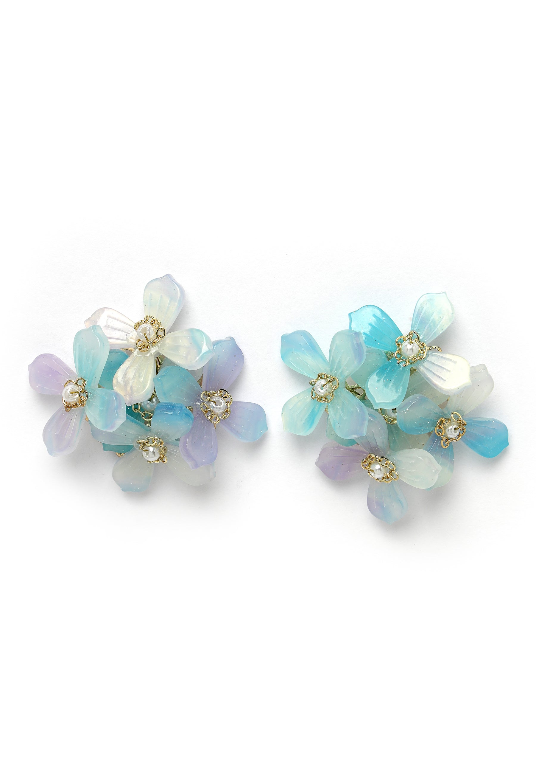 Pendientes de flores azules