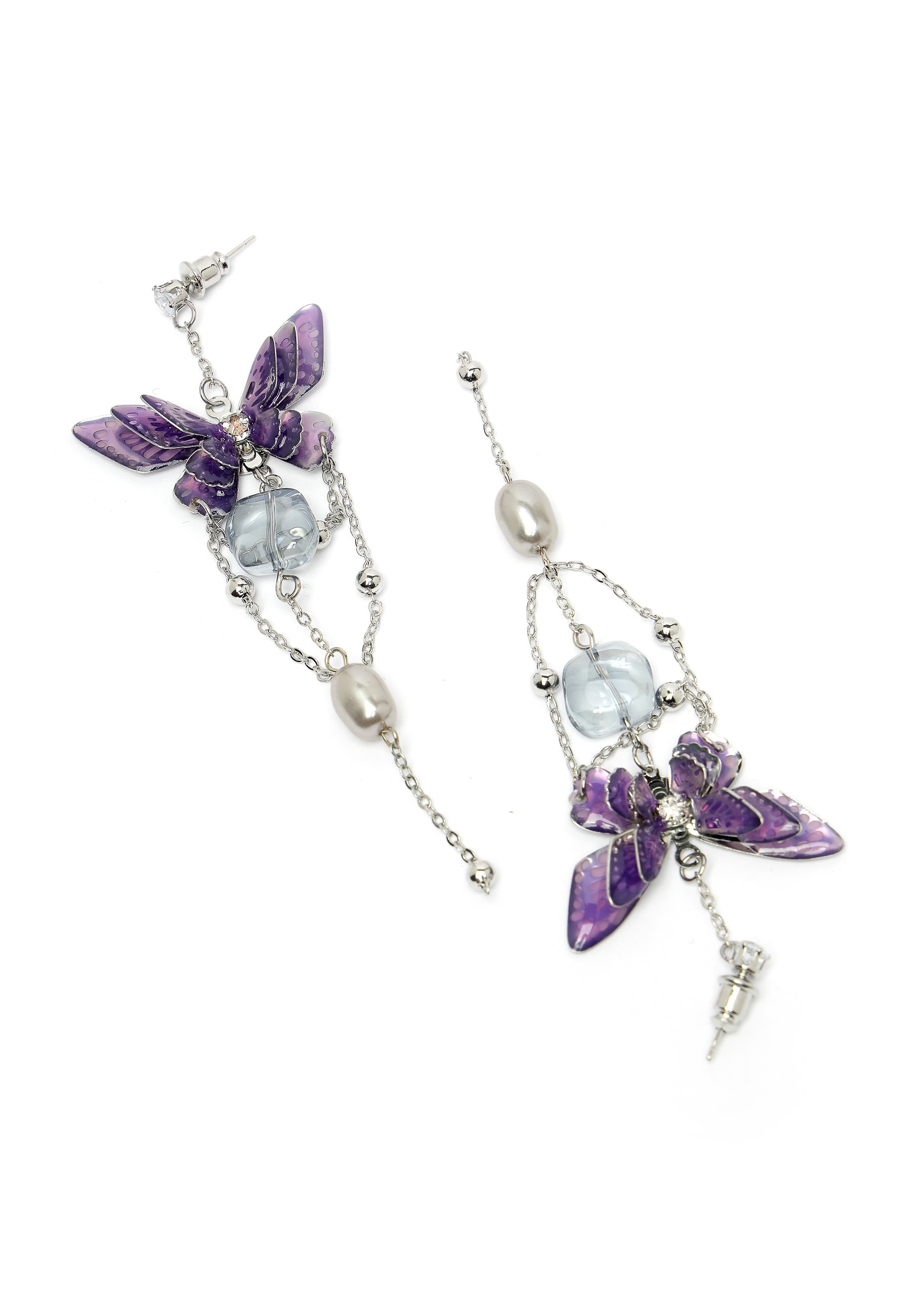 Boucles d'oreilles pendantes papillon