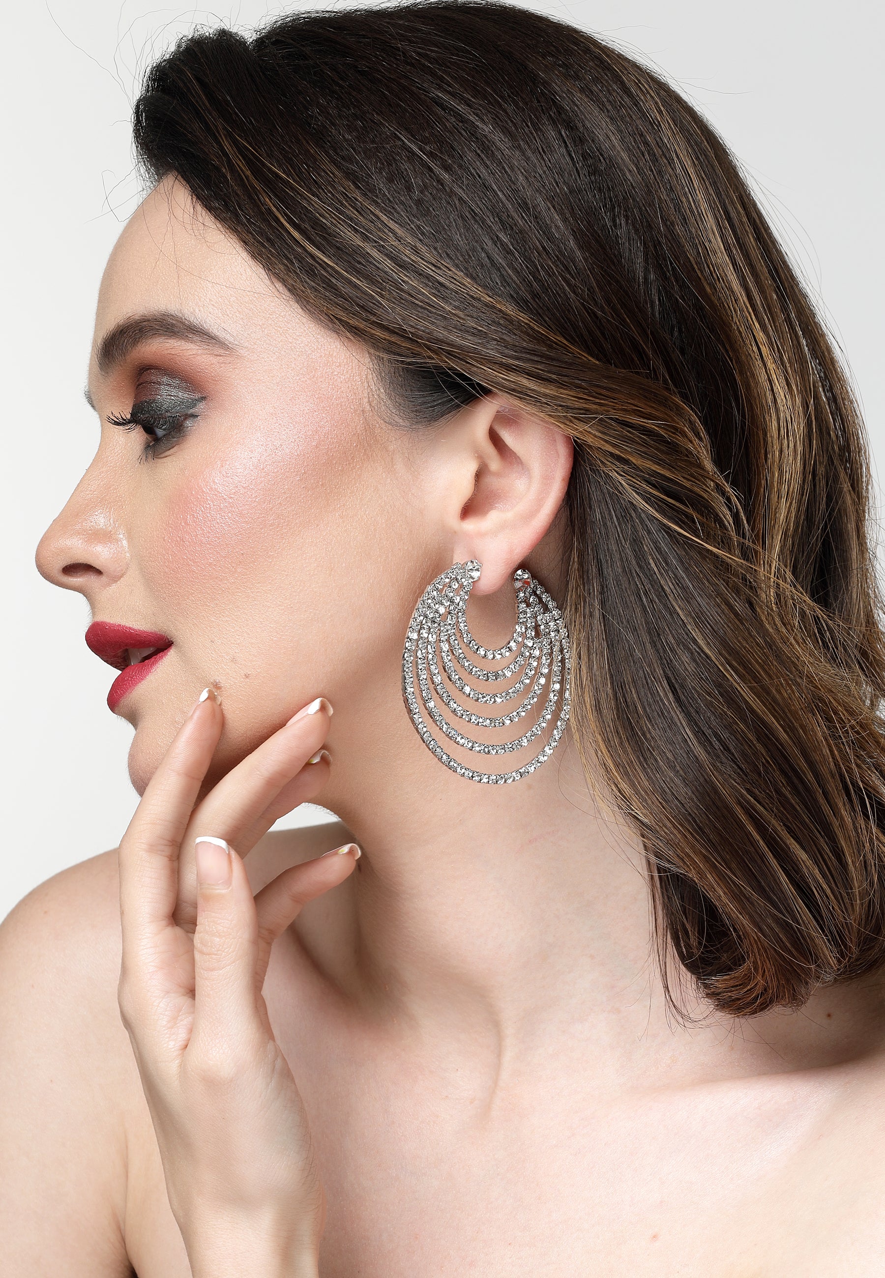 Boucles D'oreilles Chic Cajou Argentées