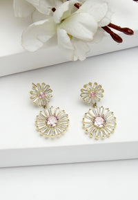 Pendientes colgantes con doble margarita