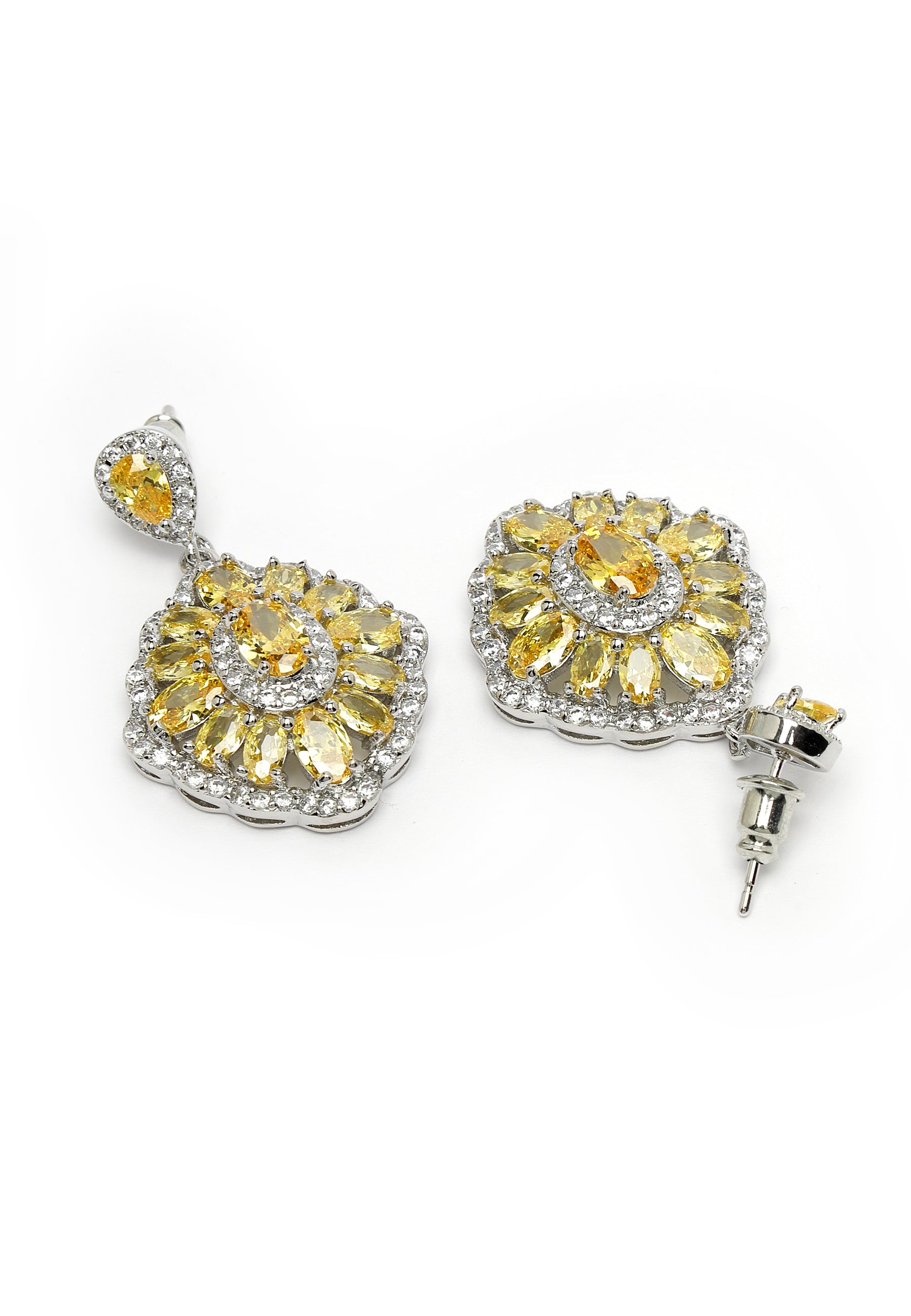 Cubic Zirconia Statement Earrings