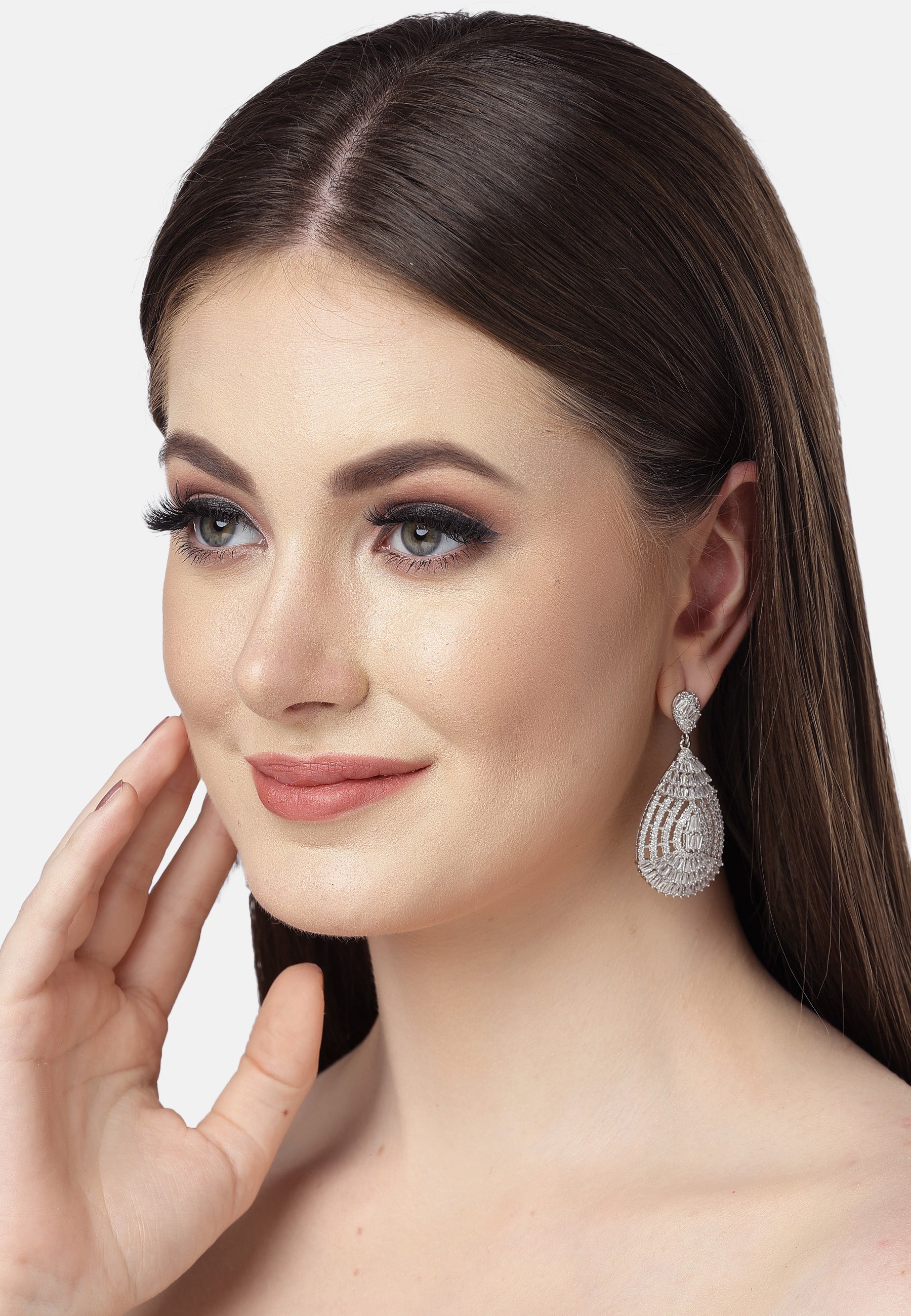 Beautiful Hollow Zirconia Drop Earrings