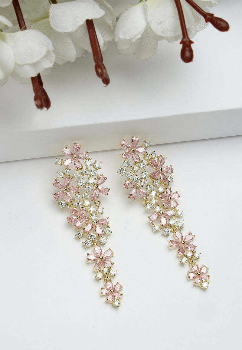 Elegant Floral Cascading Earrings