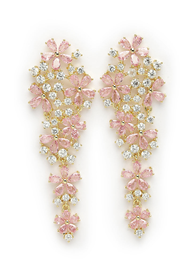 Elegant Floral Cascading Earrings