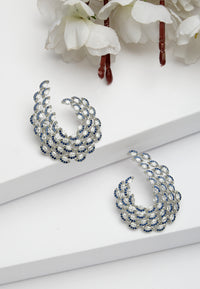 Boucles d'oreilles nuageuses en zircone cubique