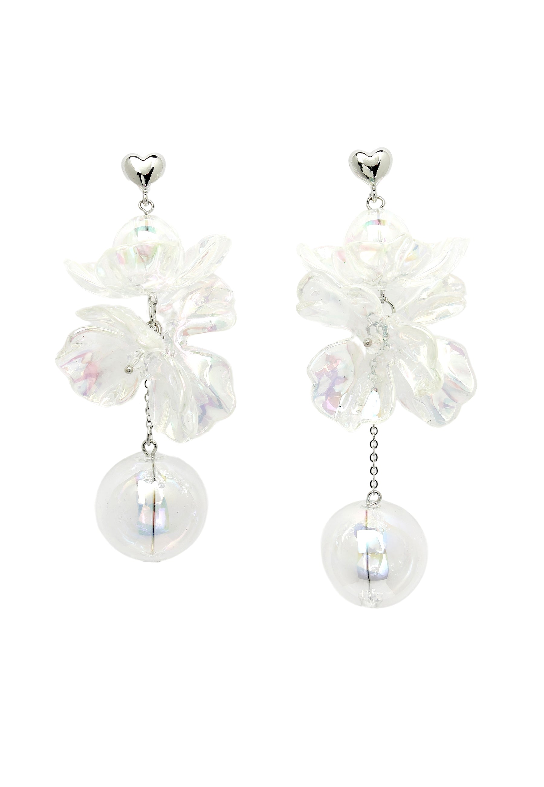 Máthair Pearl Floral Dgling Earrings