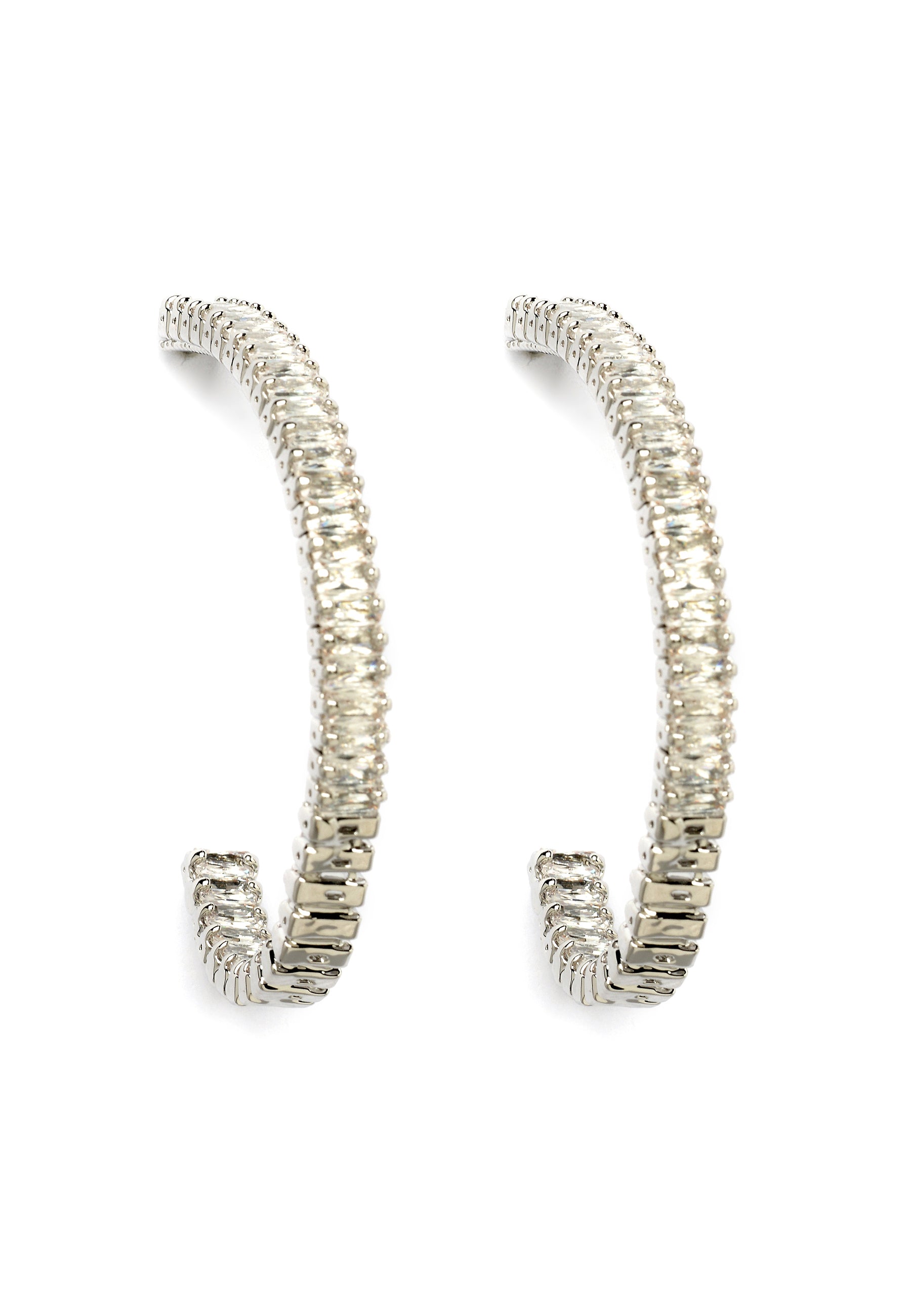 C-shaped Hoop Earrings