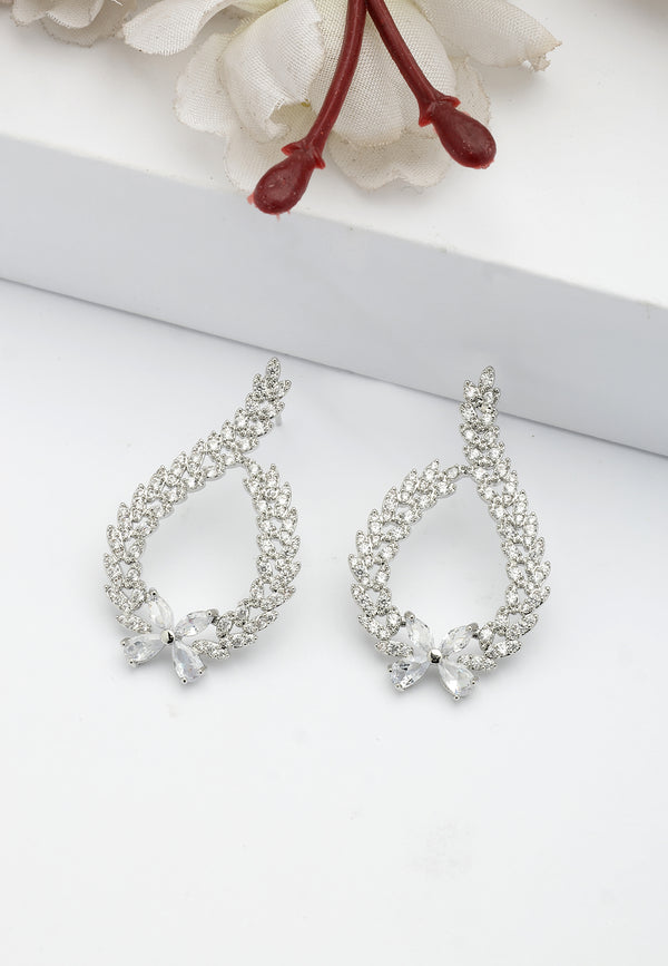 Pendientes Florales Brillantes