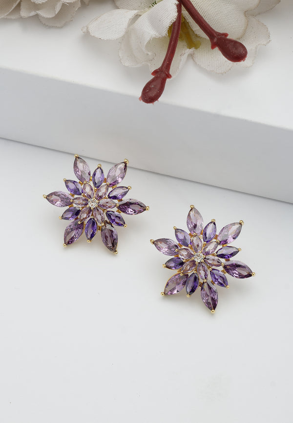 Amethyst Blooming Earrings