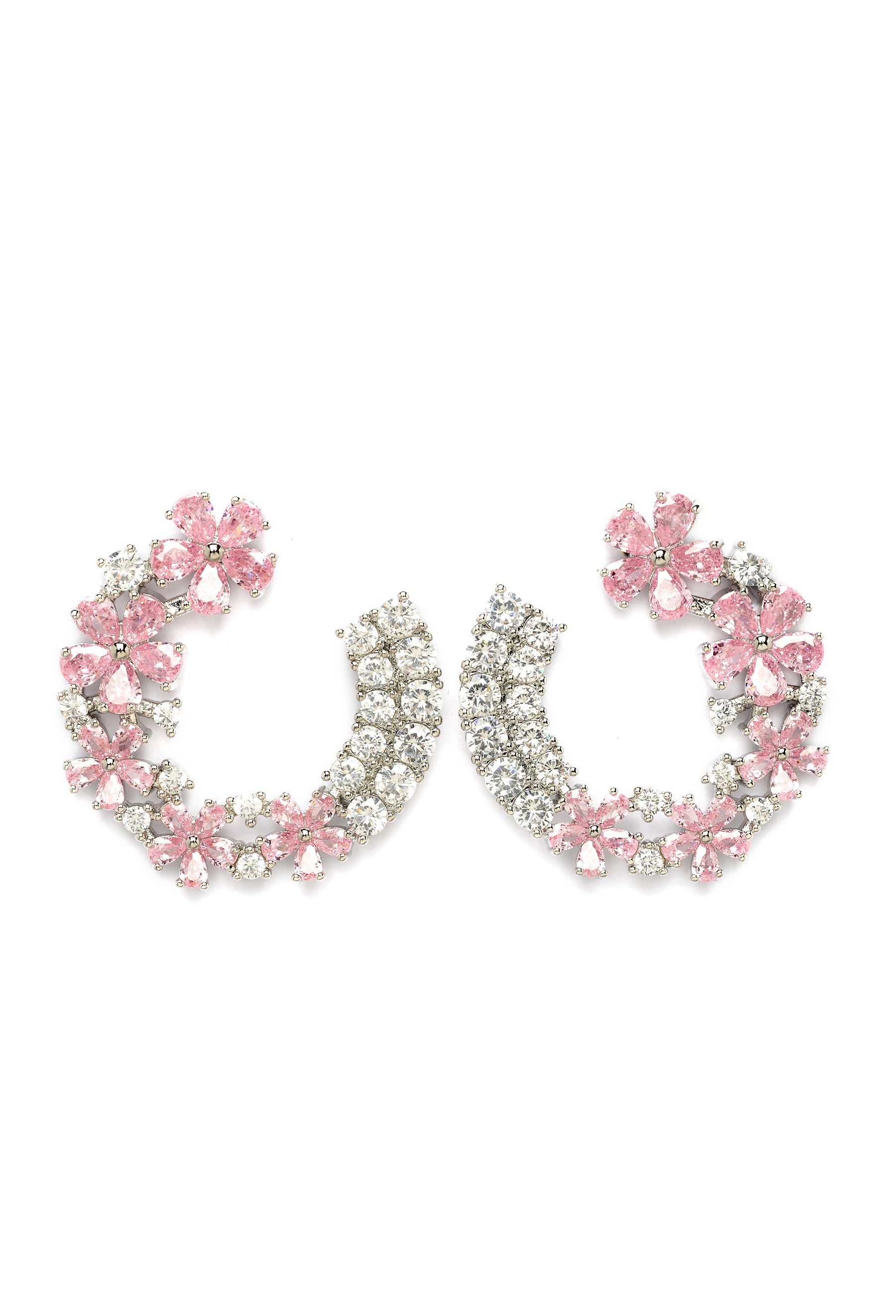 Whimsical Floral Dainty Hoop Earrings