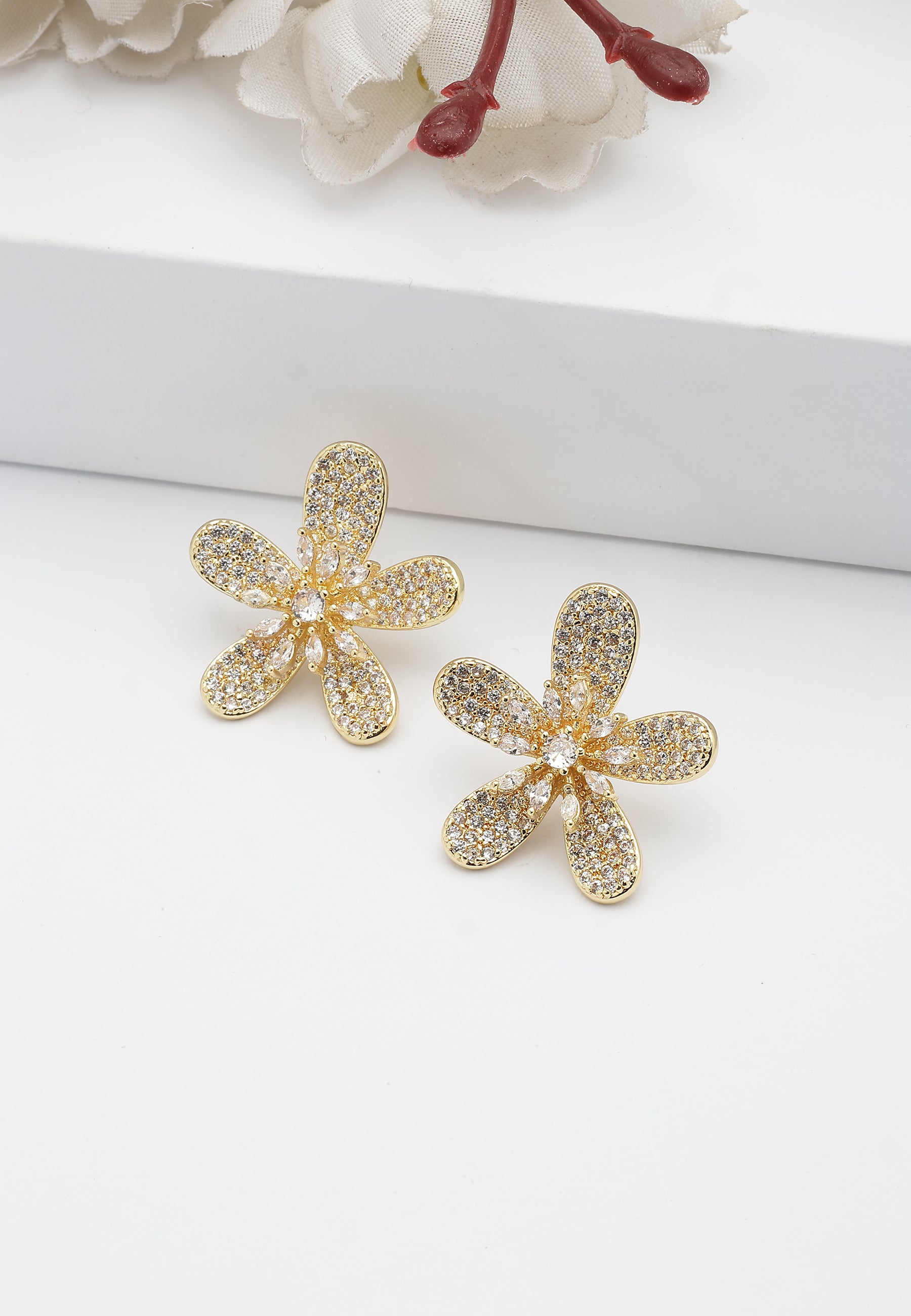 Blossoming Floral Stud Earrings