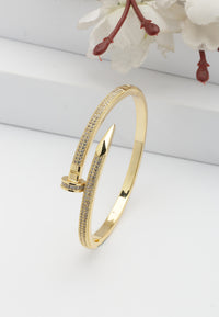 Sharp Golden  Gleaming Bangle