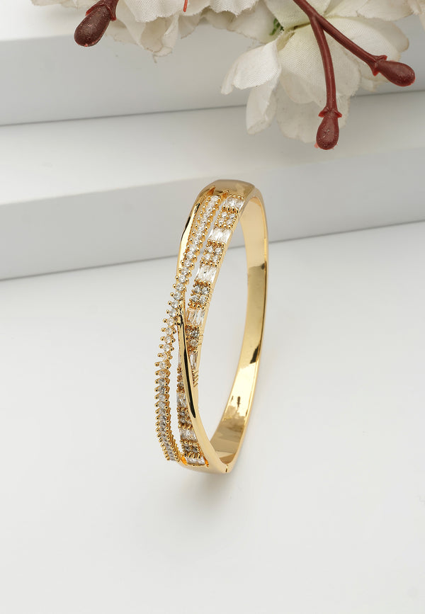 Goldene Twirl Diamantarmband