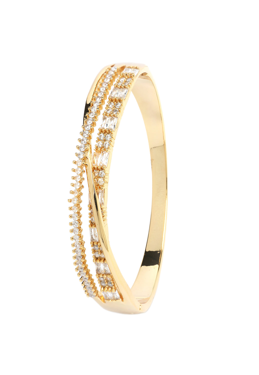Goldene Twirl Diamantarmband