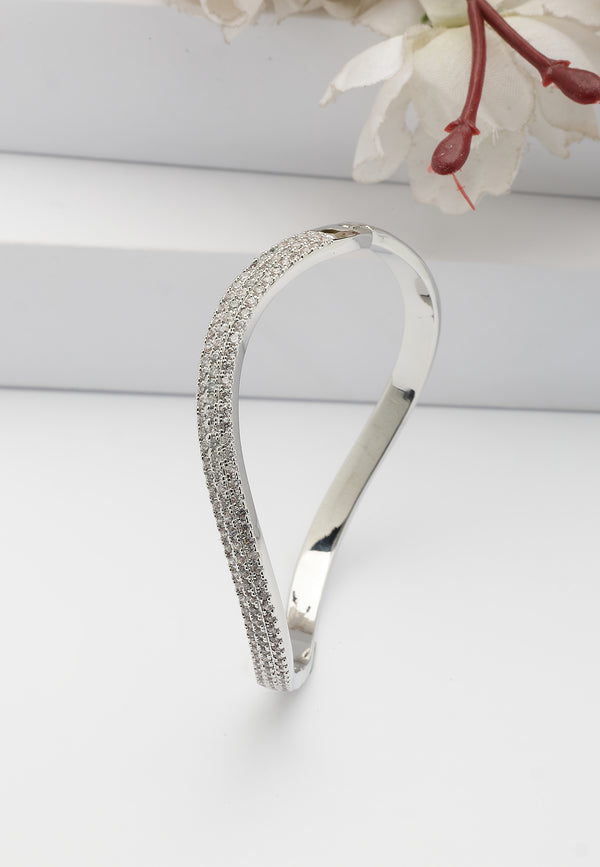 Cuff bangle Silver Glow