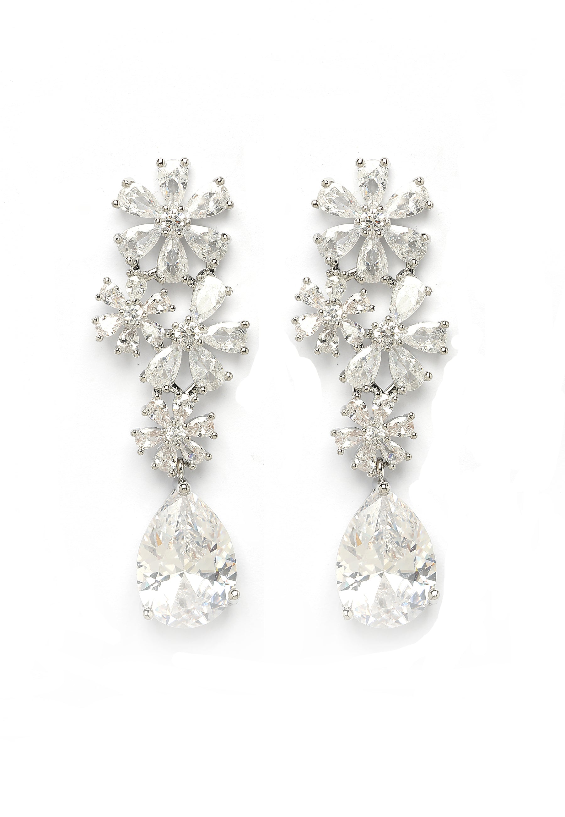 Elegant Floral Drop Earrings