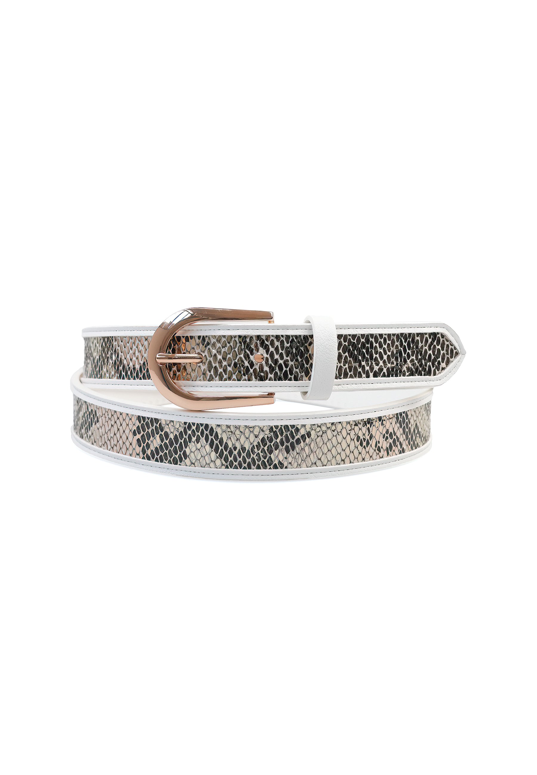 Glinsterende Slangenprint Riem