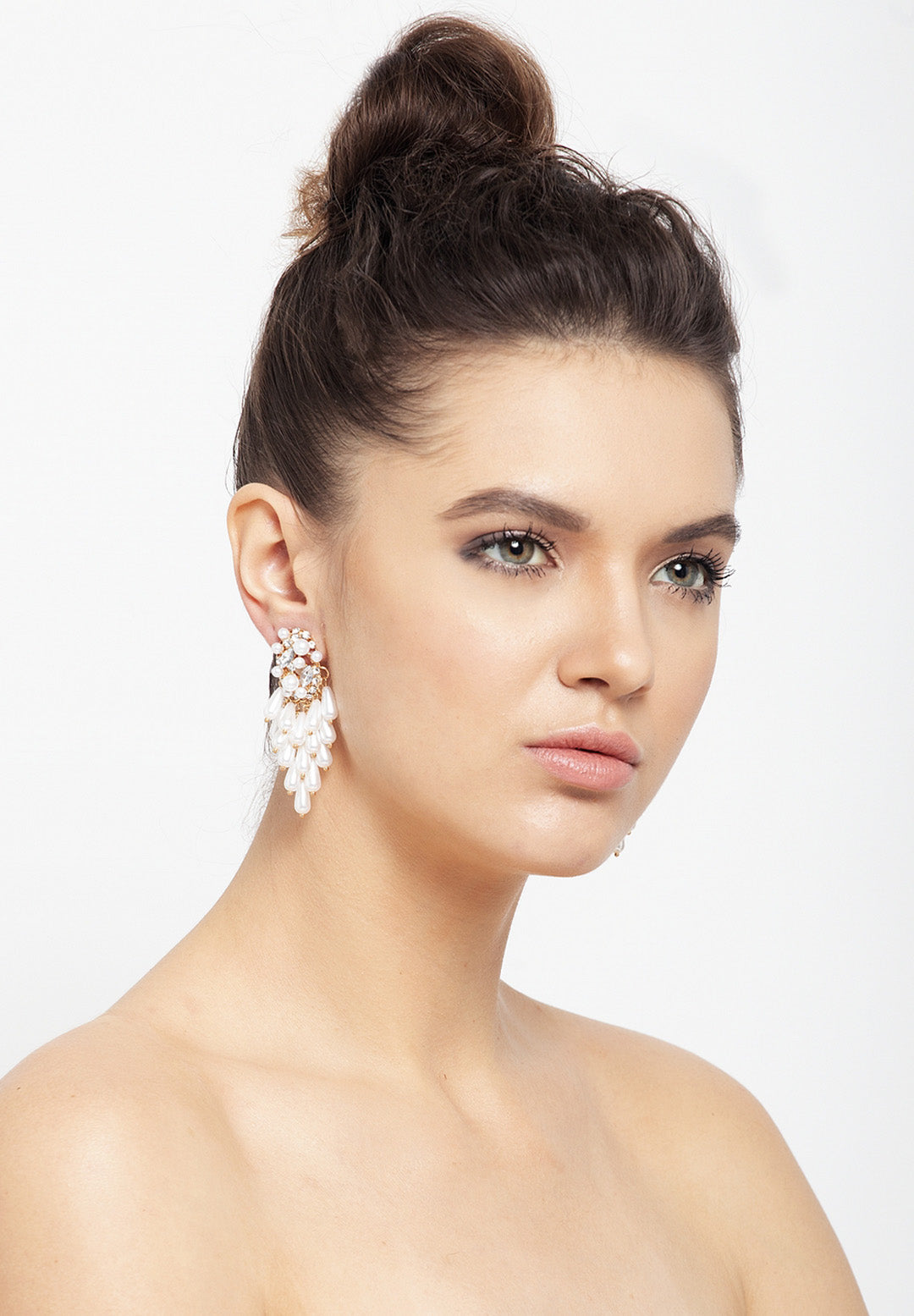 Asymmetrical Pearl Drop Earrings