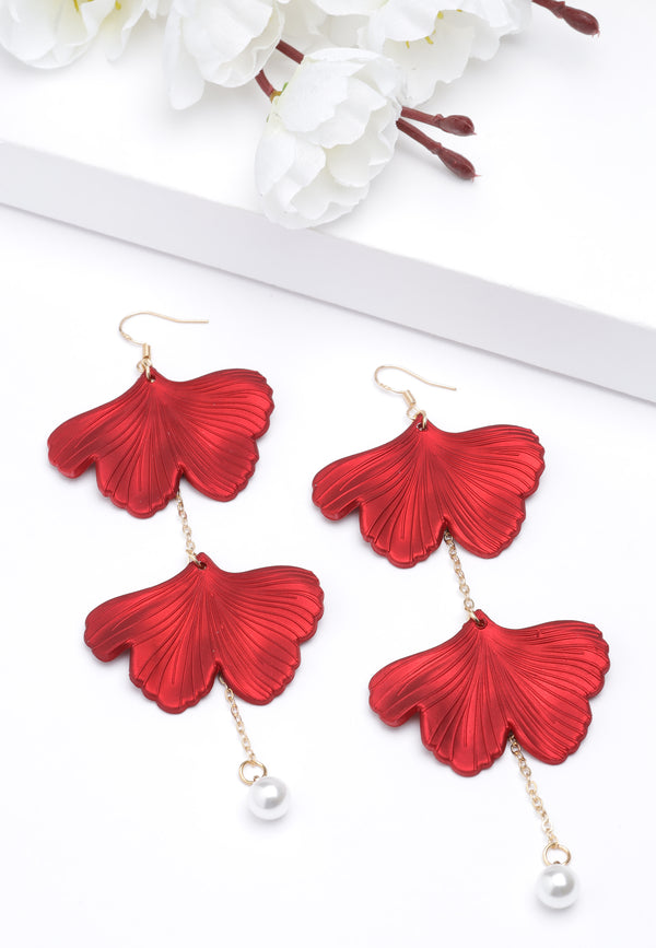 Plush Petal Shaped Earrings