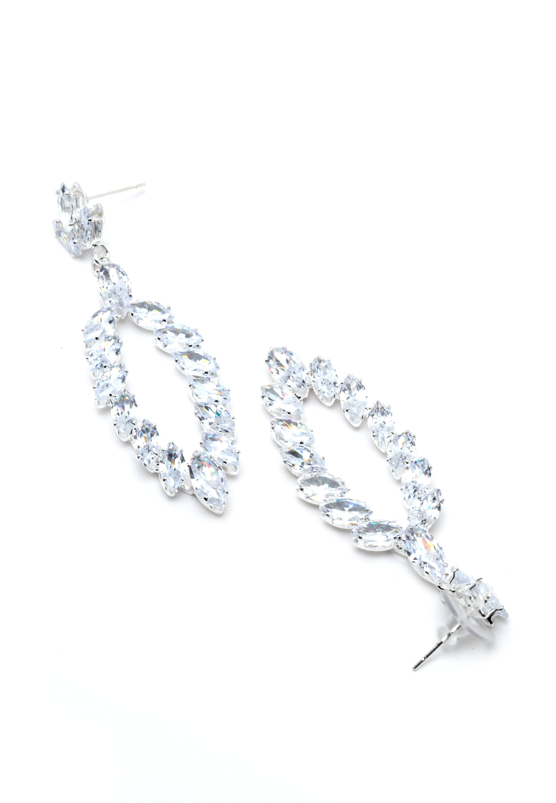 Crystal Drop Long Earrings