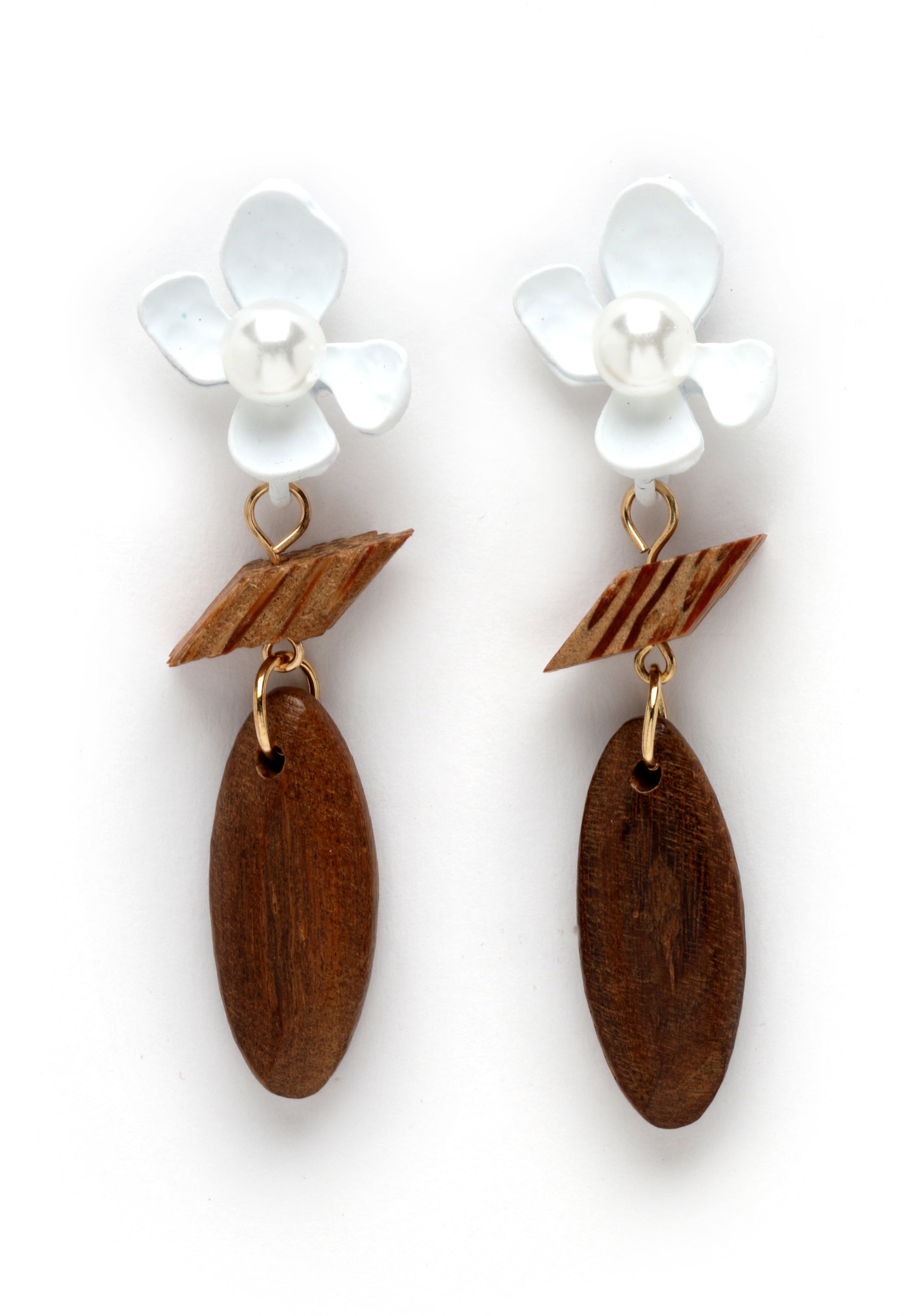 Wooden Drop Earrings