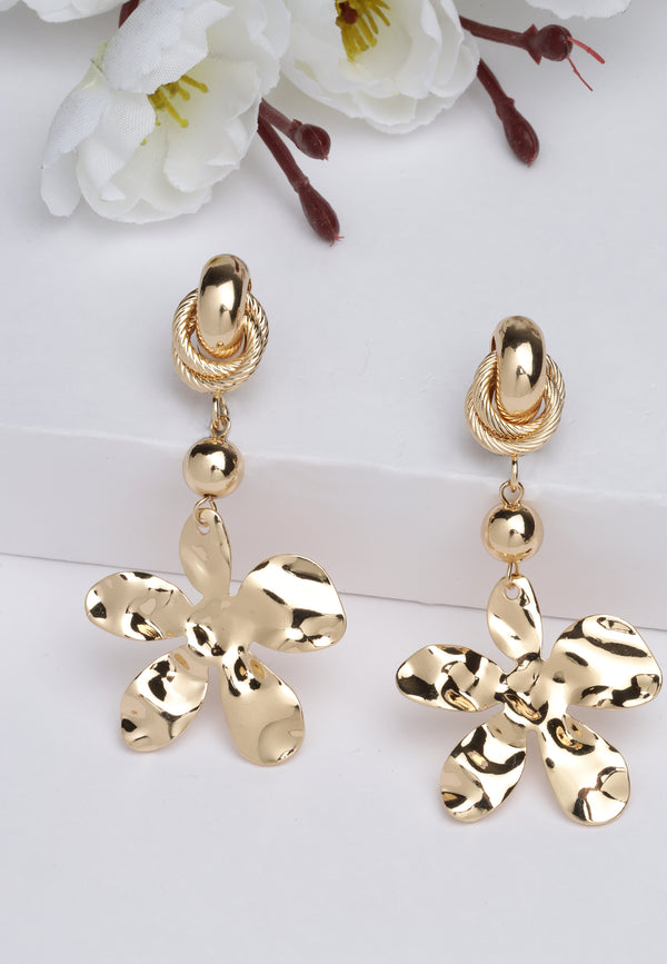 Boucles d'oreilles pendantes florales